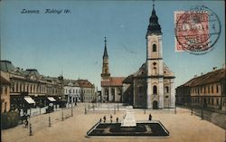 Losoncz, Kubinyi ter Lučenec, Slovakia Eastern Europe Postcard Postcard Postcard