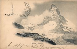 View of Mount Cervino Switzerland Postcard Postcard Postcard