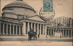 Temple di S.Francesco di Paola - Ji Porticato, Napoli Naples, Italy Postcard Postcard Postcard