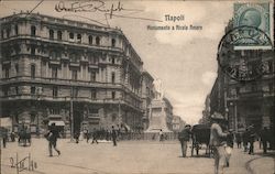 Monumento a Nicola Amore Naples, Italy Postcard Postcard Postcard