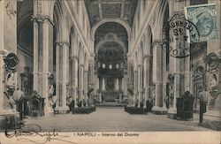 Interior of Naples Cathedral Italy Postcard Postcard Postcard