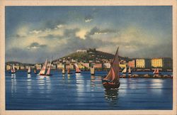 St. Elmo's Castle from the sea Naples, Italy Postcard Postcard Postcard