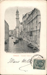 Venezia - Canale interno Venice, Italy Postcard Postcard Postcard