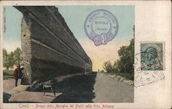 Advance of the Wall of the Pecile Villa Adriana Tivoli, Italy Postcard Postcard Postcard