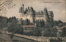 View of the castle in Pierrefonds, France Postcard