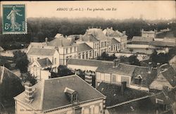 View of the rooftops in Arrou, France Postcard