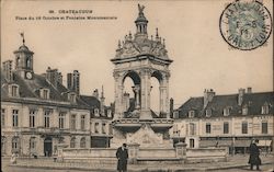 October 18th Square in Chateaudun Postcard