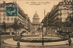 View of the Pantheon from the Rue Soufflot Postcard