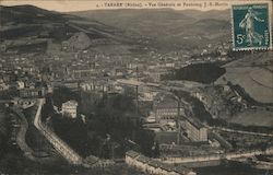 Tarare(Rhone) - Vue Generale et Faubourg J B Martin Postcard