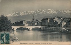 Hospital Bridge and the Chaine des Alpes Postcard