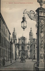 Street of the Constitution and Cathedral Nancy, France Postcard Postcard Postcard