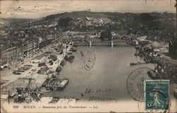 Panorama Taken From Transborder Rouen, France Postcard Postcard Postcard