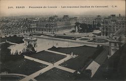 Paris - Panorama du Louvre - Les nouveaux Jardins du Carrousel France Postcard Postcard Postcard