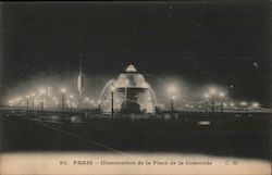 Paris - Illumination de la Place de la Concorde Postcard