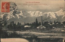 View of the Adour and the Pyrenees Postcard