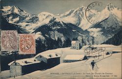 Modane - Le Charmais en hiver - Au food, les Glaciers de Chaviere Postcard