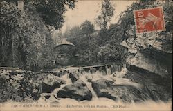 A French mill on a waterfall Gresy-sur-Aix, France Postcard Postcard Postcard