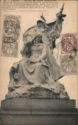 Statue du Lycee Descartes Postcard