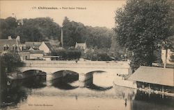 Bridge in a French town Chateaudun, France Postcard Postcard Postcard