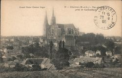 View of Chartres cathedral Versailles, France Postcard Postcard Postcard