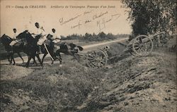 Camp de Chalons. Artillerie de Campagne. Passage d'un fosse Postcard