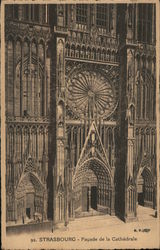 Strasbourg - Facade de la Cathedrale Postcard