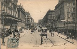 Busy city street in Marseille Postcard