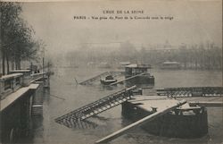 Vue Prise du Pont de la Concorde Sous la Niege Postcard