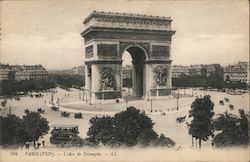 View of the Arc de Triomphe Postcard