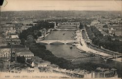 Paris - La seine prise du Trocadero France Postcard Postcard Postcard