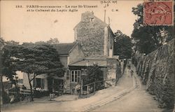 Paris - Montmartrx - La rue St Vincent et la Cabaret du Lapin Agile France Postcard Postcard Postcard