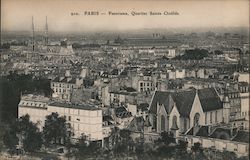 Panorama, Quartier Sainte-Clotilde Paris, France Postcard Postcard Postcard