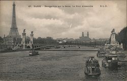 Perspective Sur La Seine - Le Pont Alexandre Postcard