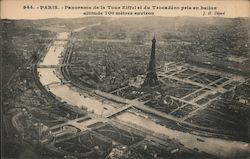 Panorama de la Tour Eiffel et du Trocadero Paris, France Postcard Postcard Postcard