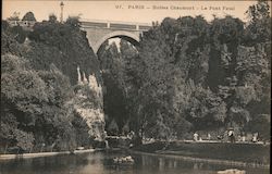 Paris - Buttes Chaumont - Le Pont Fatal France Postcard Postcard Postcard