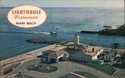 The Lighthouse Restaurant on the Ocean "From the Dory to the Pan" Featuring World Famous Stone Crabs, A Savarin Restaurant Miami Postcard