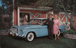 Alan Young and Connie Hines, stars of "Mr. Ed" with the '62 Lark Skytop San Diego, CA Postcard Postcard Postcard