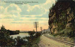 Scene on Tennessee River, Lookout Mountain Chattanooga, TN Postcard Postcard