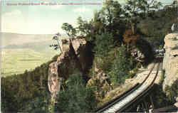 Electric Railroad Round West Bluff, Lookout Mountain Postcard