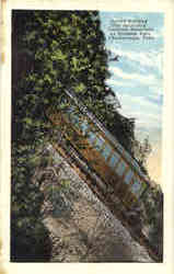 Incline Railway Car Ascending Lookout Mountain at Steepest Part Chattanooga, TN Postcard Postcard