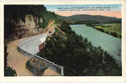 Gray Line Sight-Seeing Auto At Jonas Bluff, Lookout Mountain Postcard