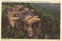 Ochs Memorial Building on the Point of Lookour Mountain Postcard