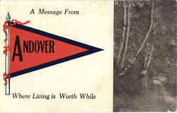 Andover Maine Banner Card Postcard Postcard