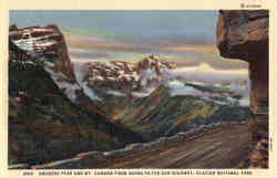 Heavens Peak And Mt. Cannon From Going-To-The-Sun Highway Glacier National Park, MT Postcard Postcard