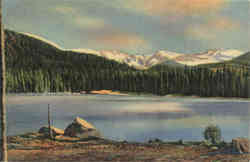 Mt. Evans And Range From Echo Lake Scenic, CO Postcard Postcard