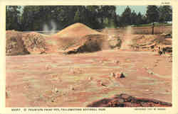 Fountain Paint Pot, Yellowstone National Park Postcard Postcard