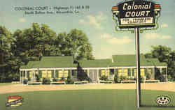 Colonial Court, North Boltan Ave Alexandria, LA Postcard Postcard