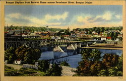 Bangor Skyline Postcard