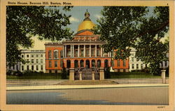 State House, Beacon Hill Postcard