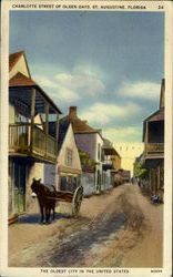 Charlotte Street Of Olden Days Postcard